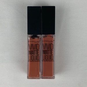 Maybelline Color Sensational Vivid Matte Liquid Lipstick 5 Nude Thrill  Lot of 2